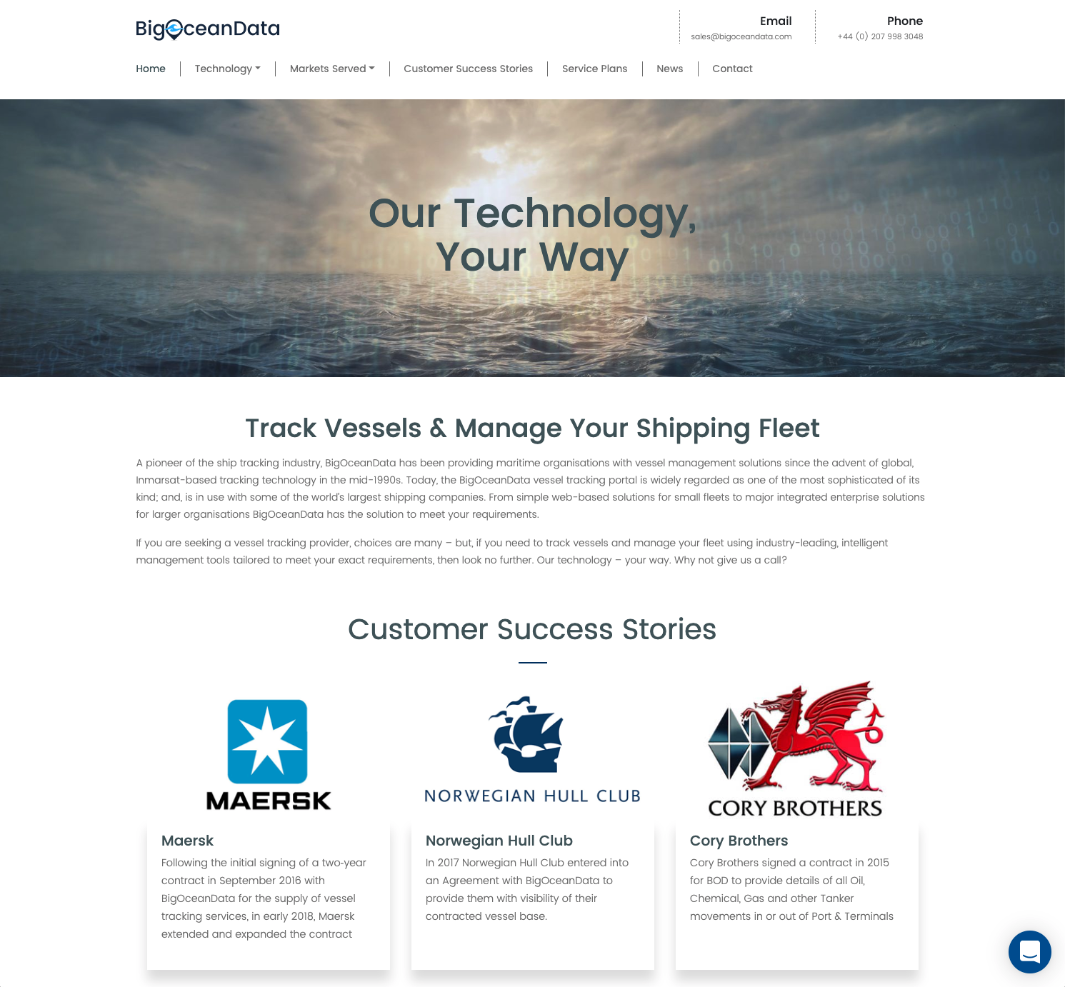 example of somerset based web design company whitespace and BigOceanData